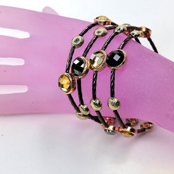 Rose Gold Wraparound Bracelet Bangle - Picture 1 of 7